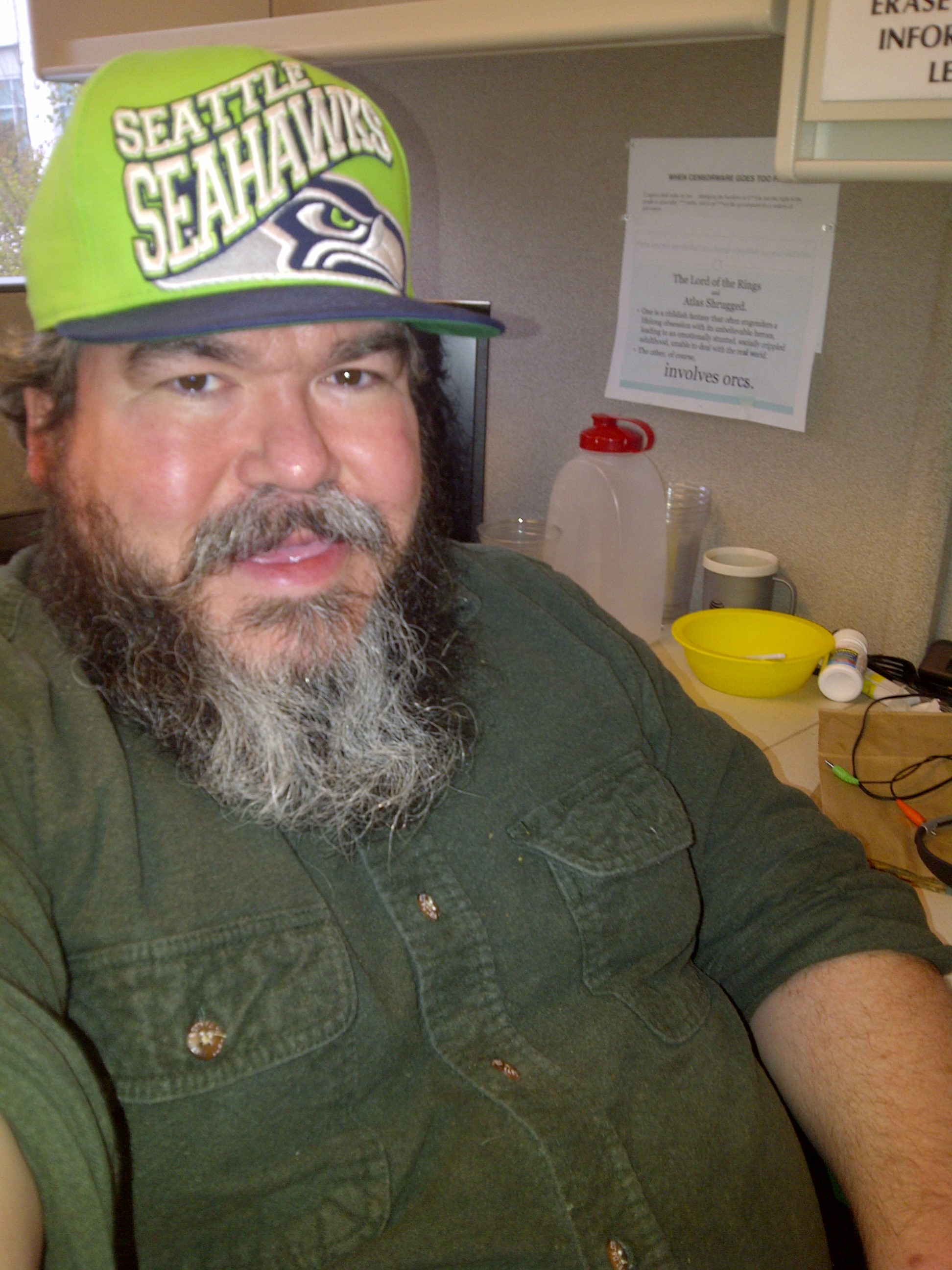 Selfie in my office at North Creek