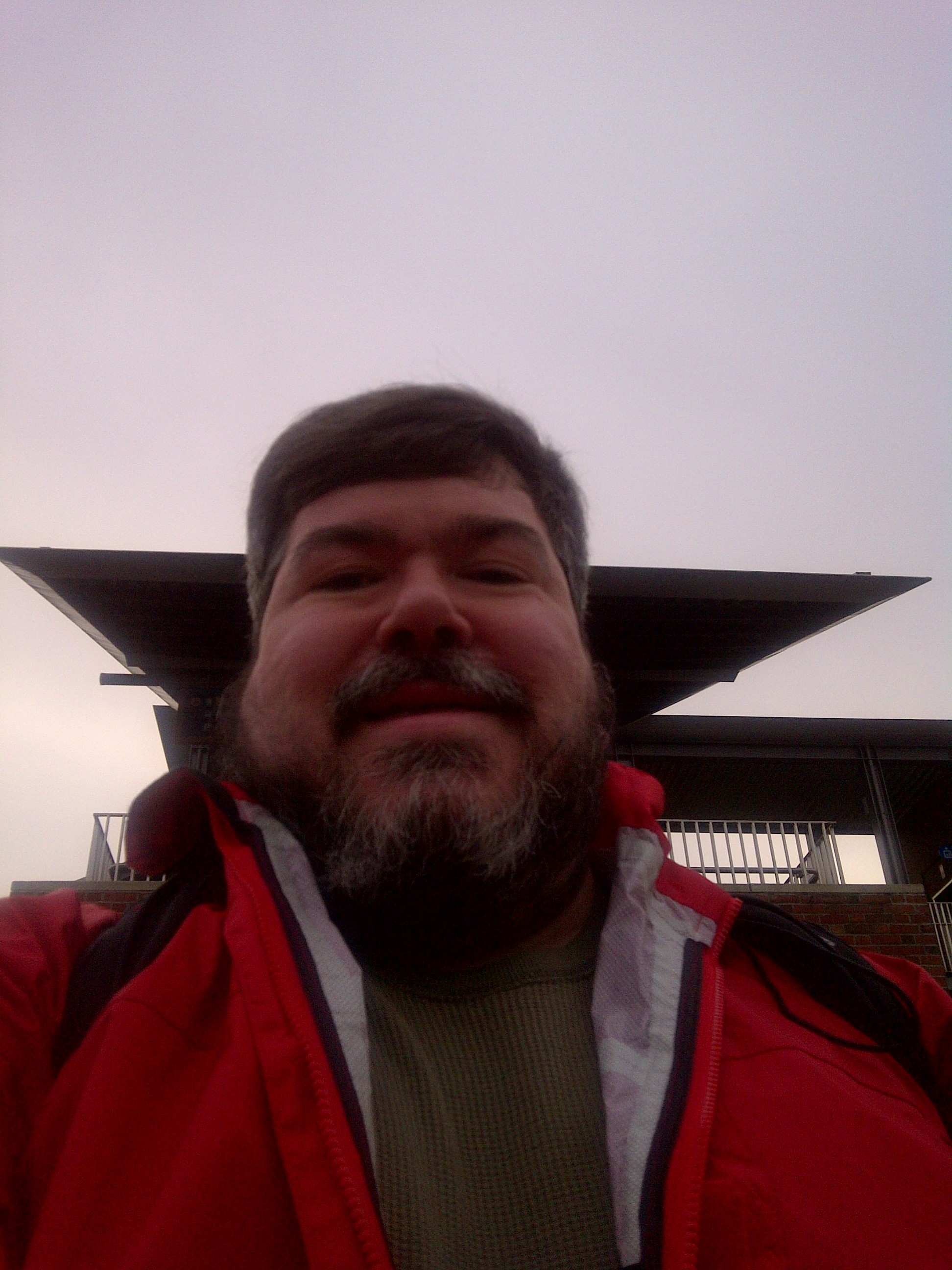 Selfie at the end of the platform at Everett Station