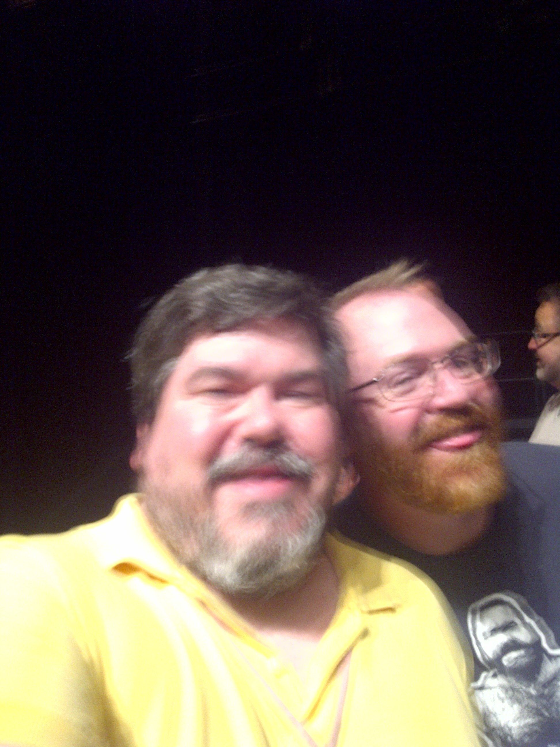 Bigmacbear and another chorister on stage at McCaw Hall